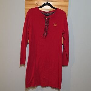 Lauren Ralph Lauren Sleep Shirt  with Tartan Trim - Med
